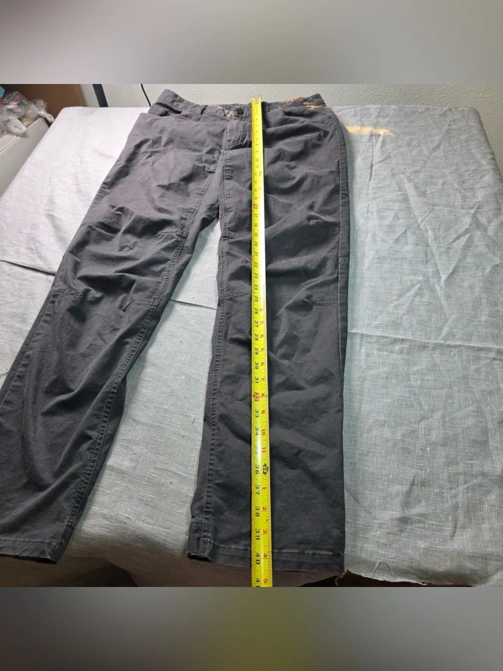 Mountain Hardwear Mens Pants 33x34 Black Canvas Outdoor Hiking Workwear Straight